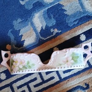 Hand Painted China Spoon Holder, Signed